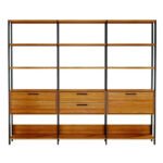 Estante Industrial, 2 Portas, 2 Gavetas, 100% MDF, Freijó/Preto